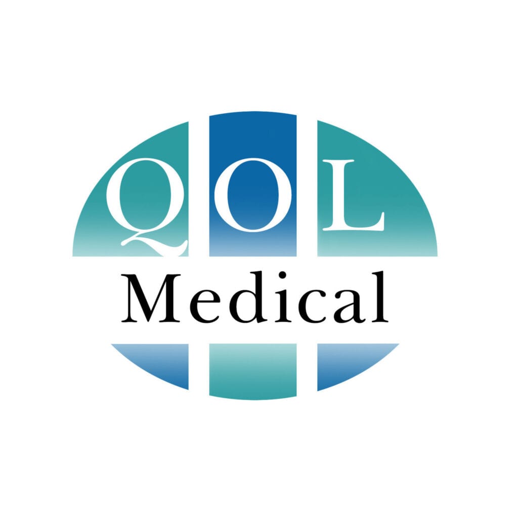QOL Medical teal and blue circular logo